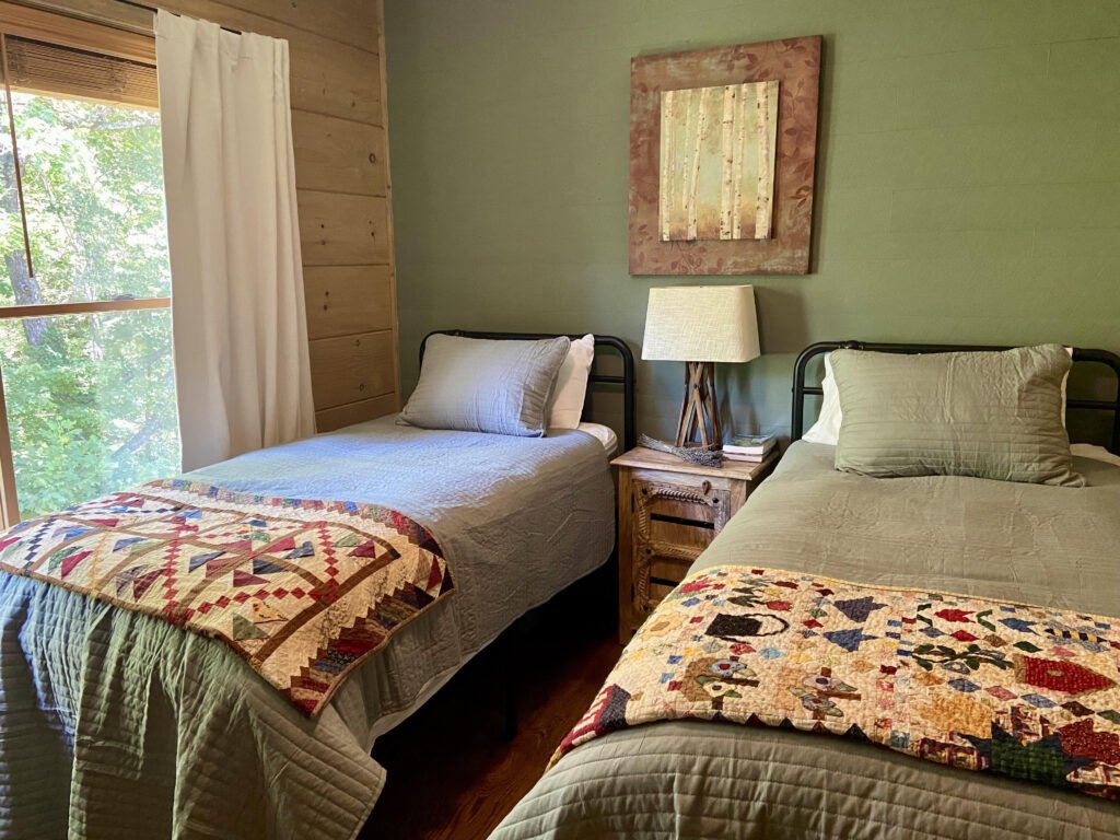 Forest Twin Bedroom at the retreat center