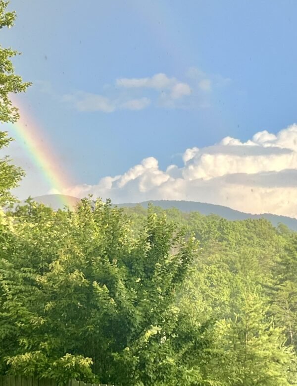 rainbow over the North Georgia mountains