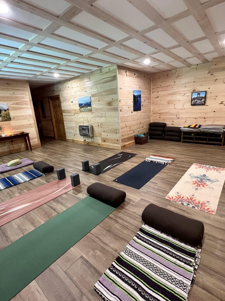 Yoga room at the retreat center